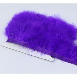 2 Yards Marabou Feather Fringe Tapes Trims Purple