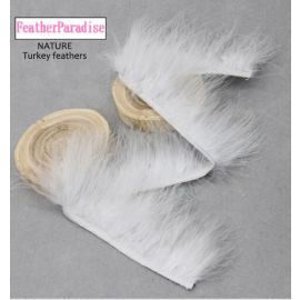 Snow White Turkey Marabou Feather Trim  Fringe 10 yards