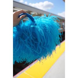 Ostrich Boa Ostrich Trim 6  ply 2 Yards 6 Feet-Turquoise