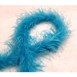 Ostrich Boa Ostrich Trim  1 ply 2 Yards 6 Feet-Turquoise