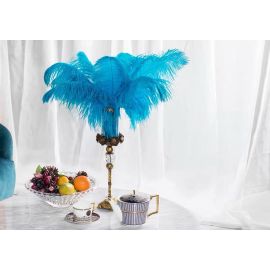 Turquoise/Malibu Blue Ostrich Feathers/Plumes 16-18 inch 50 Pieces