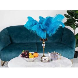 Turquoise/Malibu Blue Ostrich Feathers/Plumes16-18 inch 5 Pieces
