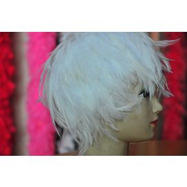 White Hackle Feather Wig Halloween Costume Wig