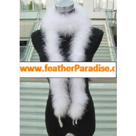 White Marabou Fluffy Boa 6 feet 2 Yards 50g Very Thick 1