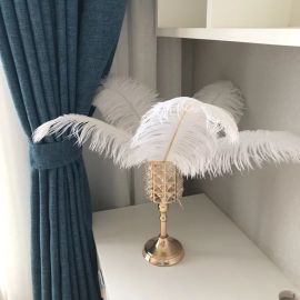 White Ostrich Feathers 12-14 inch 12 Pieces