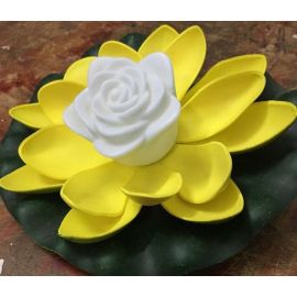 LED Floating Lotus Lily Pad Light-Yellow