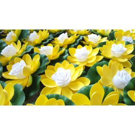 LED Floating Lotus Lily Pad Light Yellow