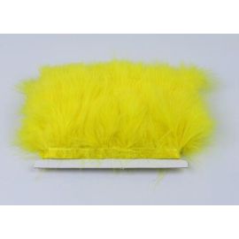Turkey Marabou Fringe Trim 10 Yards Turkey Feather Marabou Fringe Sewn On Tape Yellow